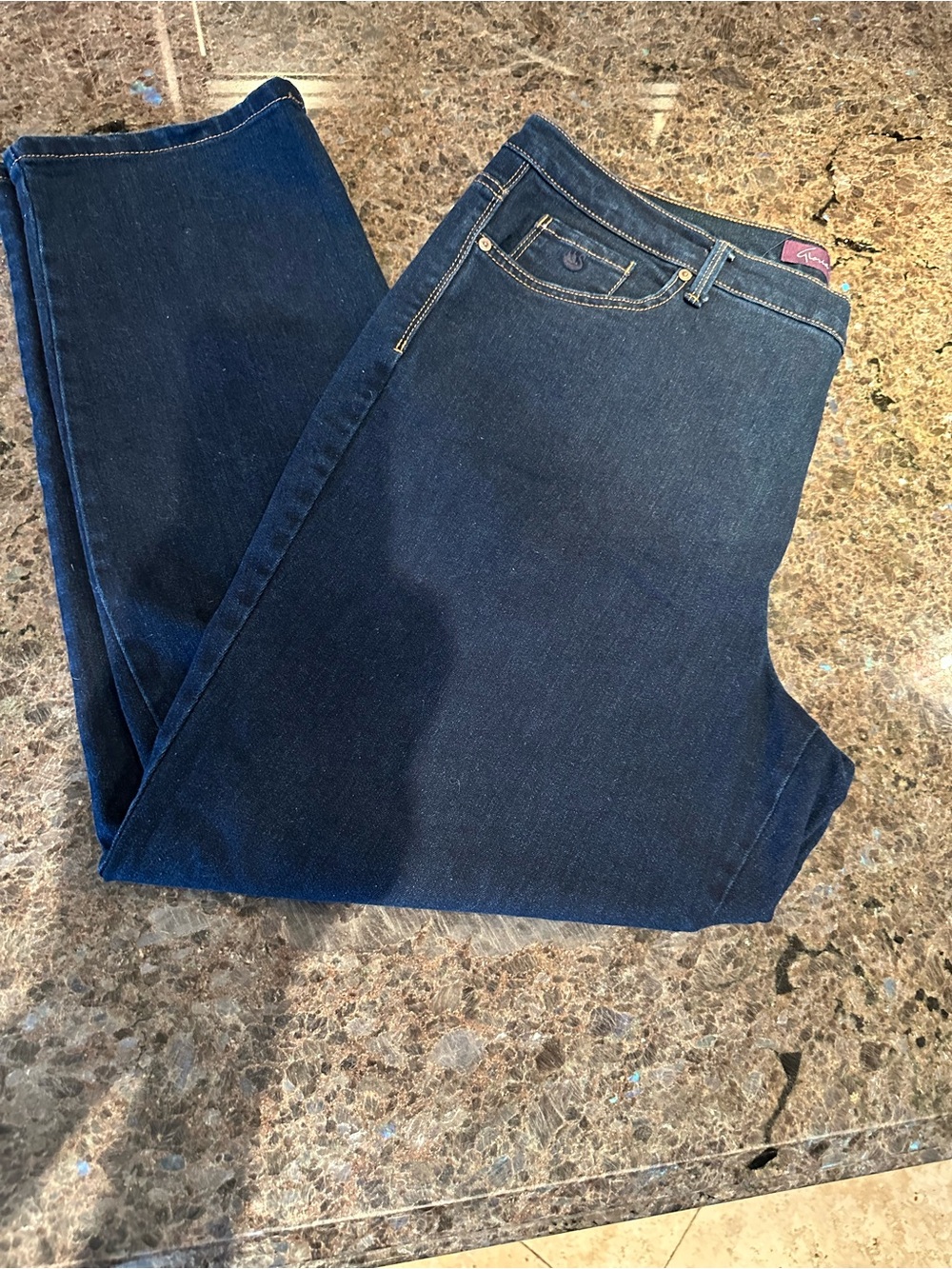 Gloria Vanderbilt Dark Blue Boot Cut Jeans Sz 18w